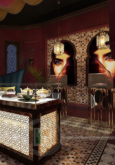 Thiết kế nội thất showroom Saffron chuyên thảo dược quý cho sức khỏe và làm đẹp từ Iran